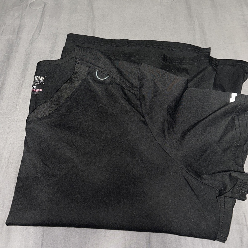 Greys Anatomy Black Scrub Top 2X